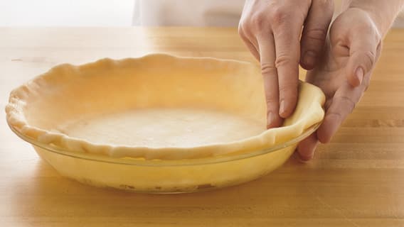Press crust up the sides of the pie plate