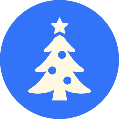 A white christmas tree with a star in the center