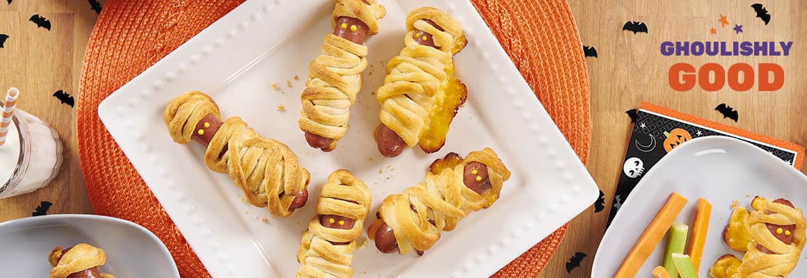Ghoulishly Good - Mummy Crescent Dogs