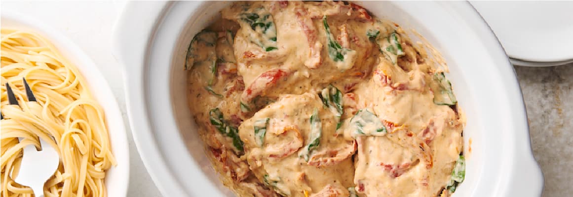 Slow-Cooker Creamy Tuscan Chicken