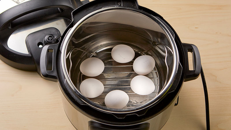 Place eggs on rack in an Instant Pot®