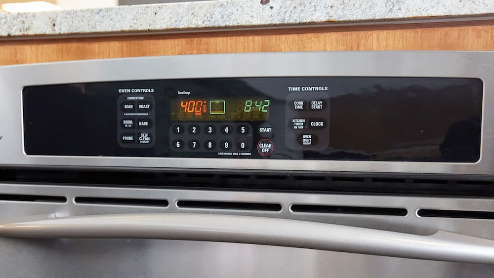 Oven set to 400 degrees
