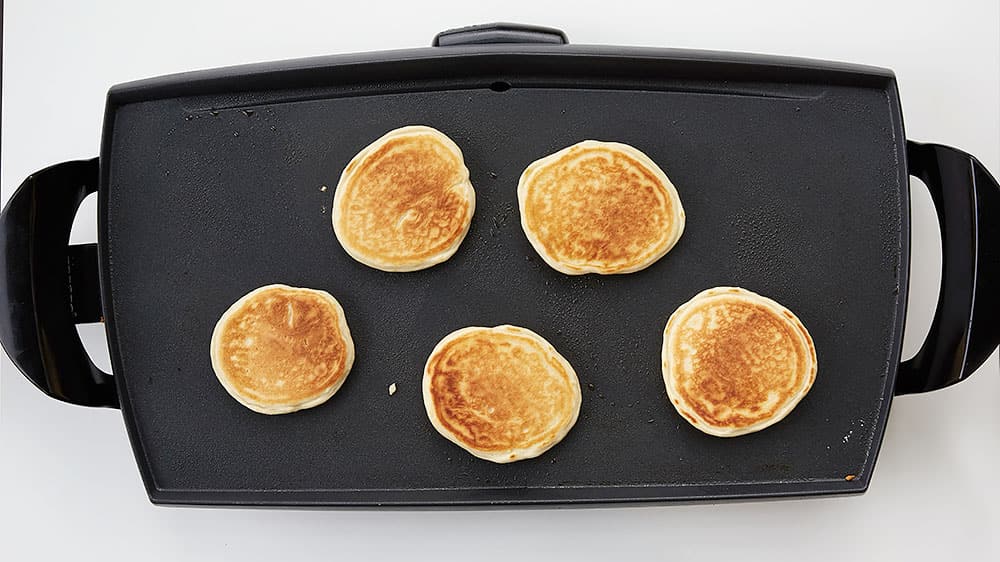Pancakes on a griddle