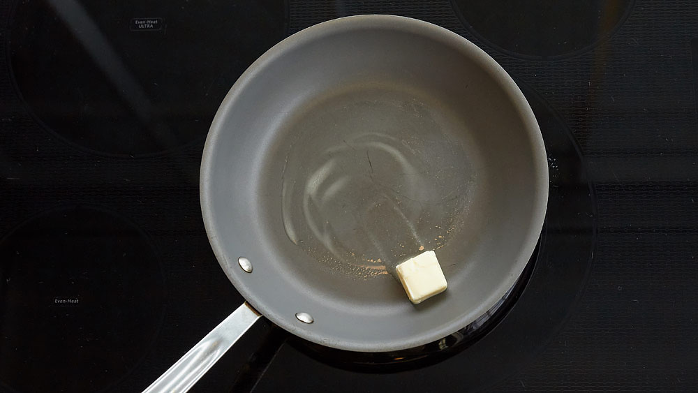 Melt butter in a skillet 