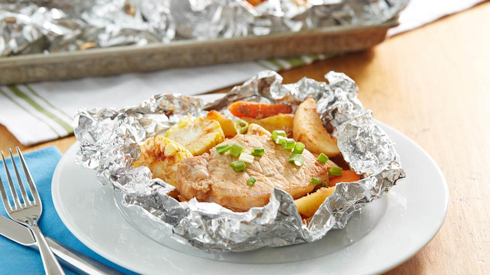 Grilled Honey BBQ Pork Packs