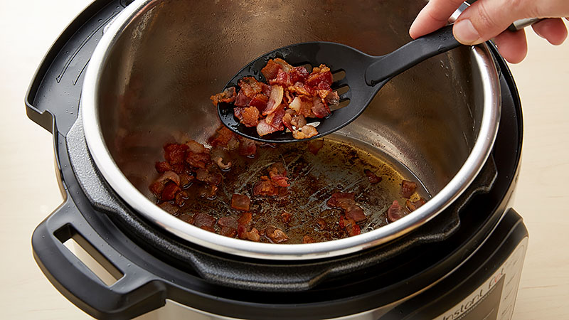 Saute bacon in the Instant Pot.