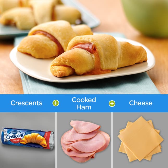 Ham and Cheese Crescent Roll-Ups
