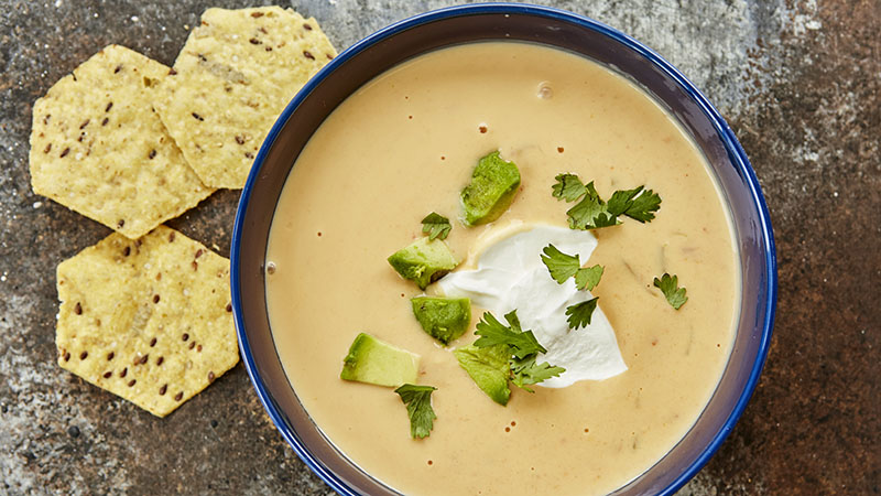 Progresso Chicken Cheese Enchilada Soup, tortilla chips