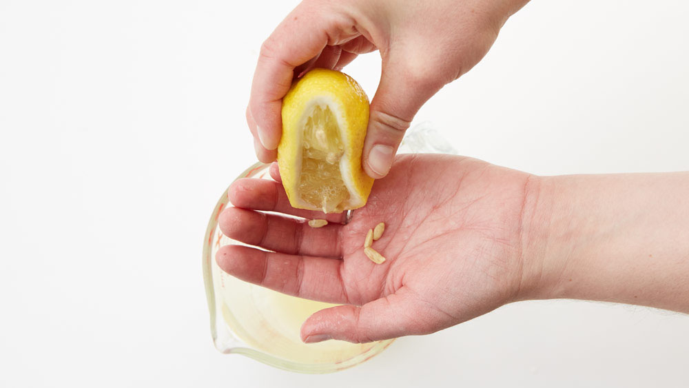 Squeeze a lemon with your hands