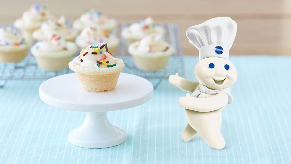 5-Ingredient Cheesecake Cookie Cups and the Pillsbury Doughboy