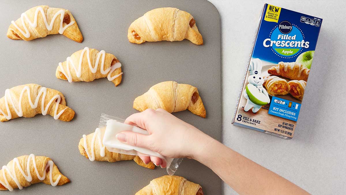 Frosting Pillsbury™ Filled Crescents 