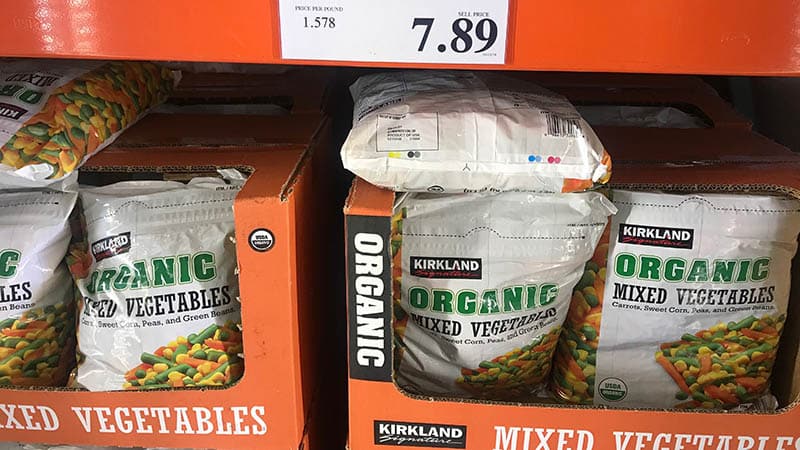 Kirkland Signature Organic Mixed Vegetables, $7.89/5 lbs