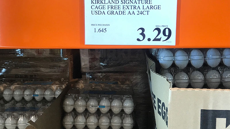 Kirkland Signature Cage-Free Extra Large Eggs (24 ct), $3.29