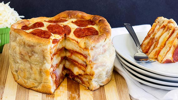 Pepperoni Pizza Cake