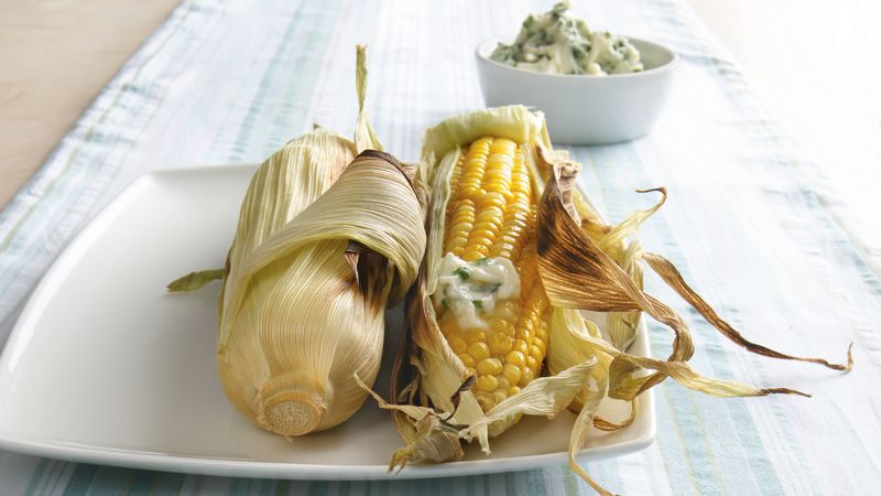 Grilled Corn-on-the-Cob with Herb Butter