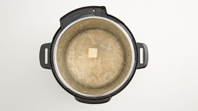 Rice, water, butter in an Instant Pot