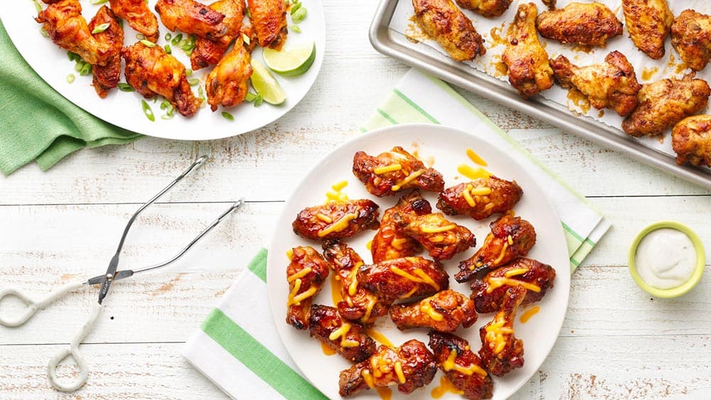 Slow-Cooker Buffalo-Barbecue Chicken Wings, Slow-Cooker Thai Peanut Chicken Wings, 3-Ingredient Cheesy BBQ Chicken Wings