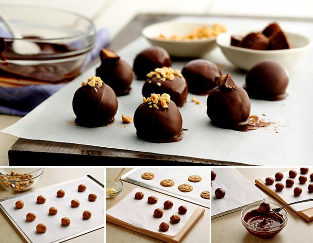 2-Ingredient Peanut Butter-Chocolate Truffles