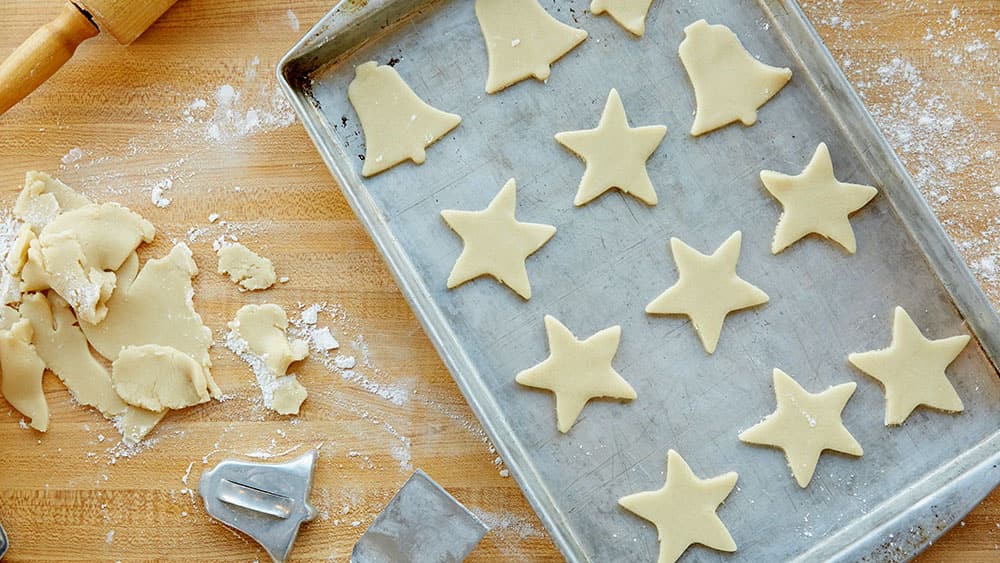 Cookies on a baking sheet