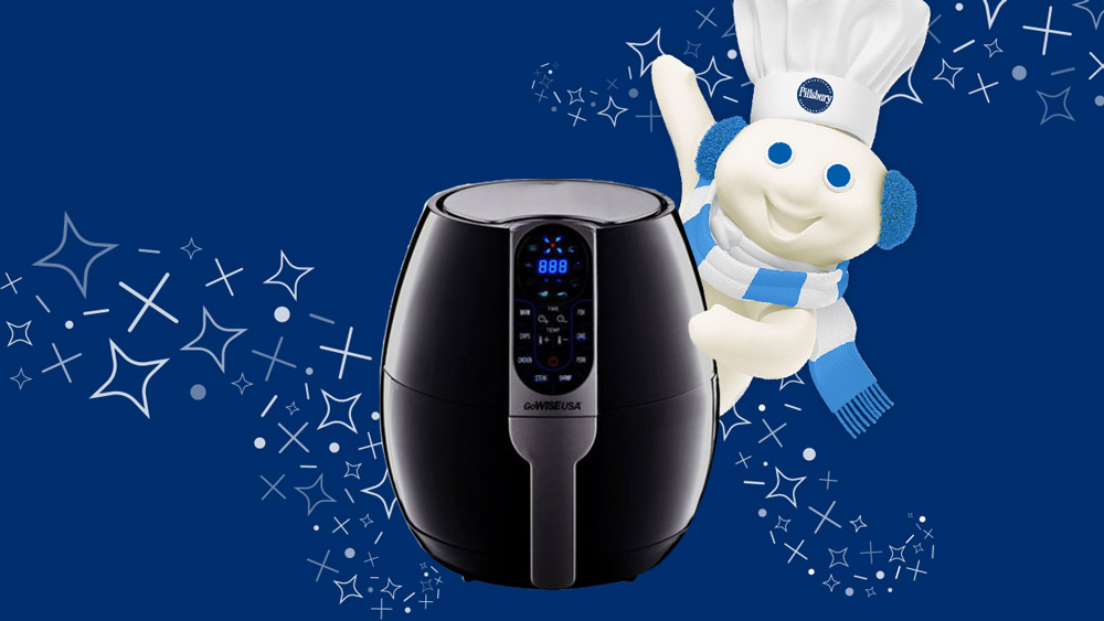 The Doughboy with an air fryer