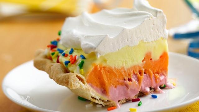 sherbet ombre celebration pie