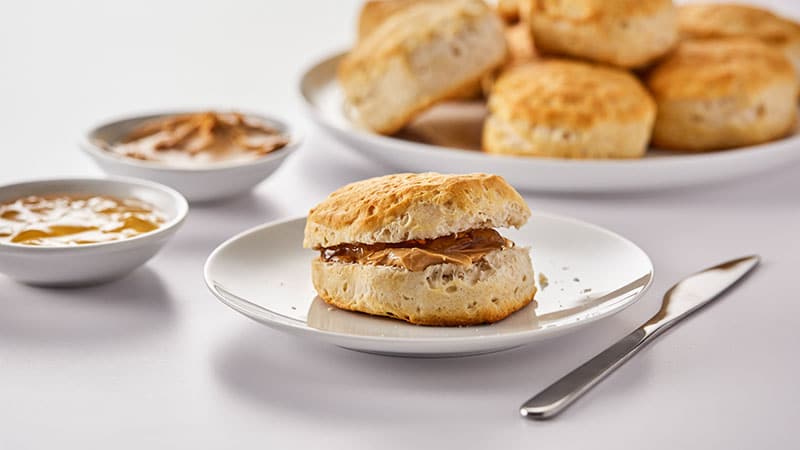 Pillsbury Buttermilk Biscuits with peanut butter and jelly