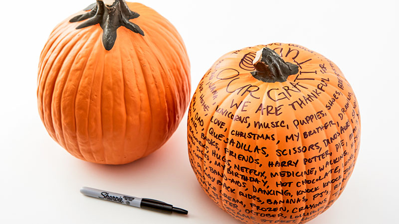 Pumpkins, black marker