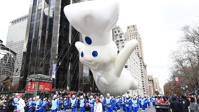 The Pillsbury Doughboy Balloon at the Macy's Thanksgiving Day Parade