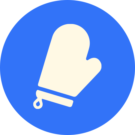 Oven mitt icon