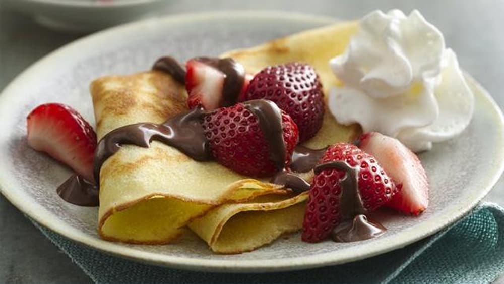 Strawberries and Chocolate Sugar Cookie Crepes