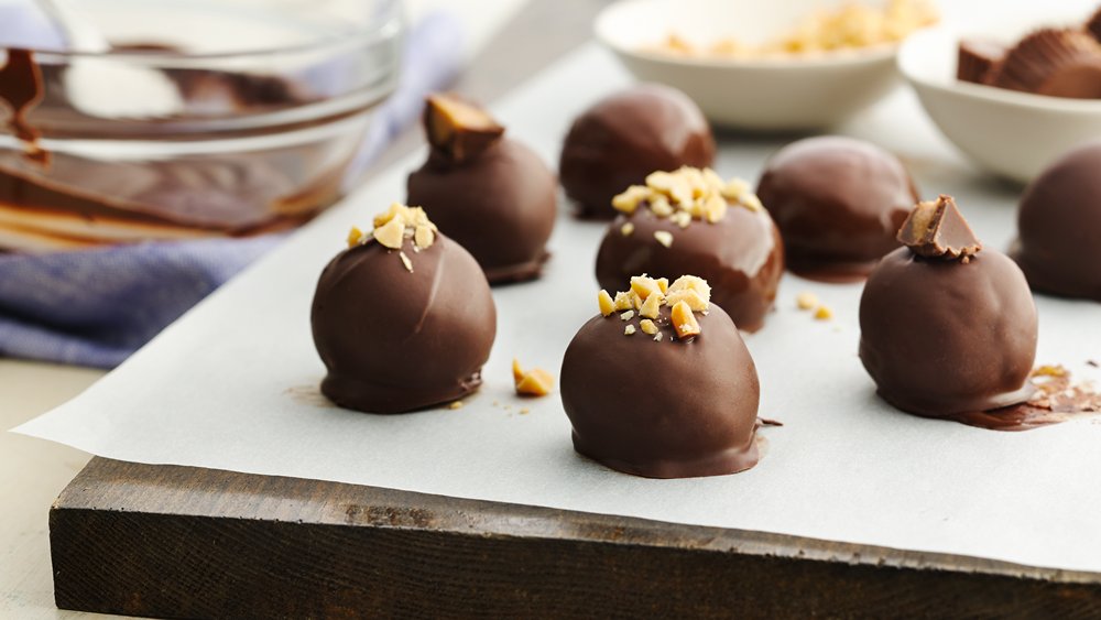 2-Ingredient Peanut Butter-Chocolate Truffles