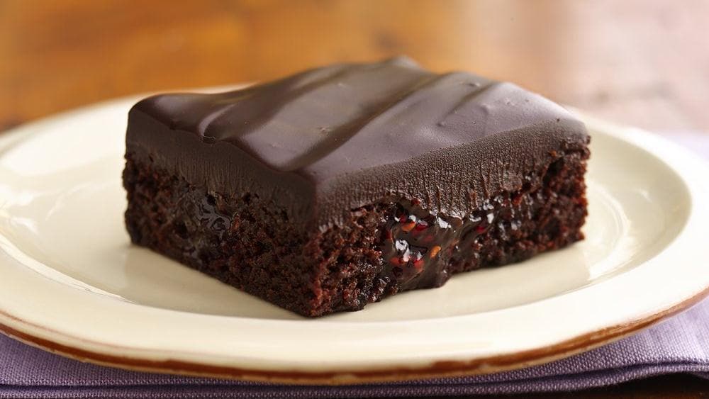 Raspberry Chipotle Brownies with Chocolate Ganache