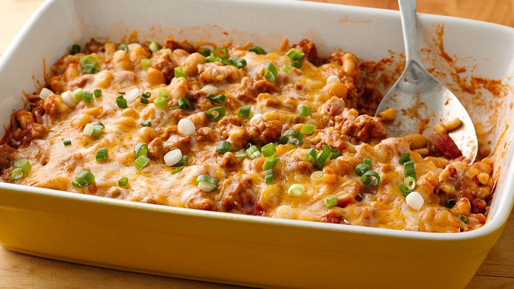 Make-Ahead Cheesy Turkey Chili Bake