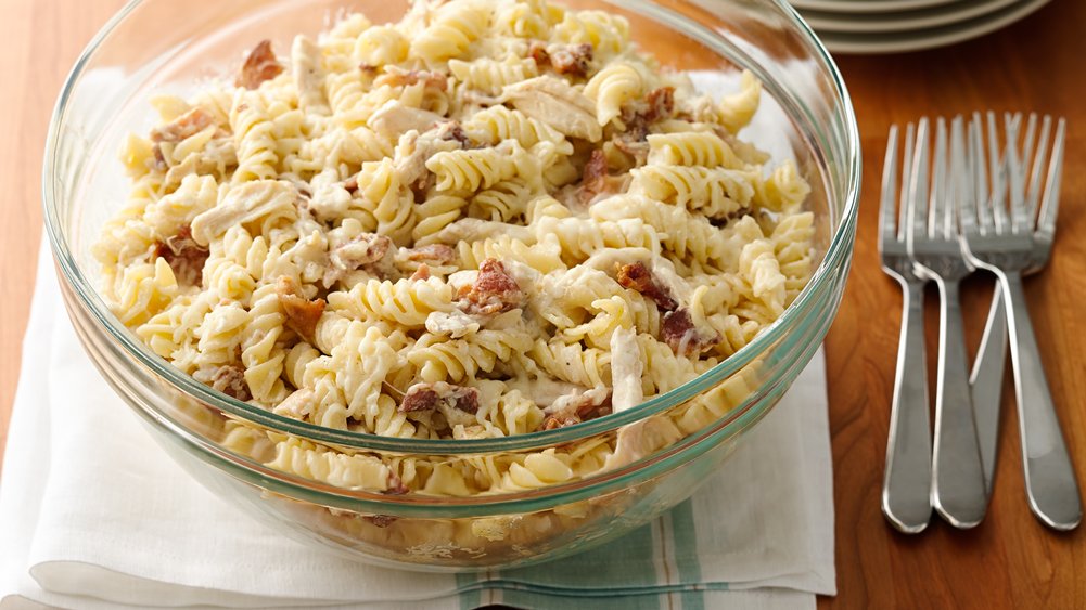 Make-Ahead Chicken Bacon Ranch Pasta