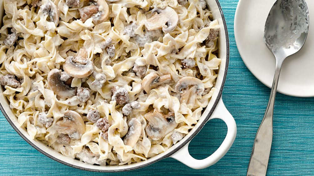 One Pot Creamy Beef Stroganoff