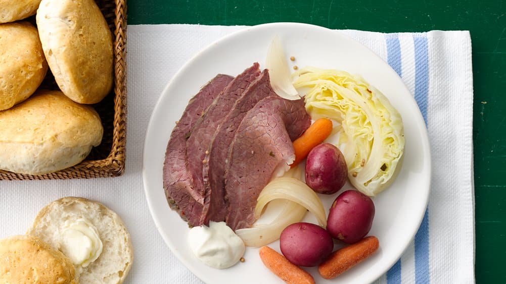 Slow-Cooked Corned Beef and Cabbage Dinner 