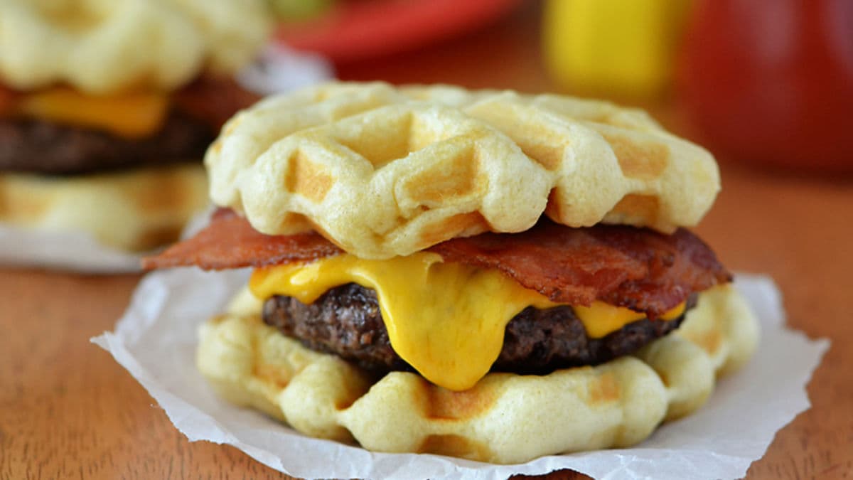 Waffle Bacon Cheeseburgers