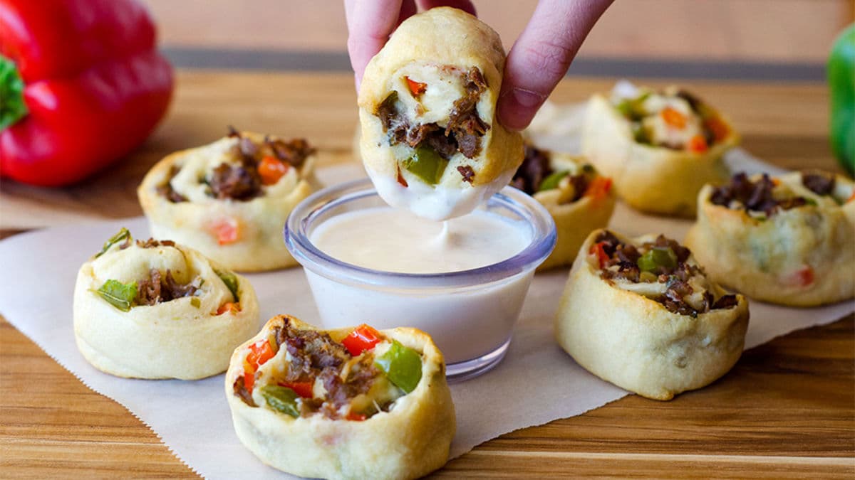Philly Cheesesteak Pinwheels