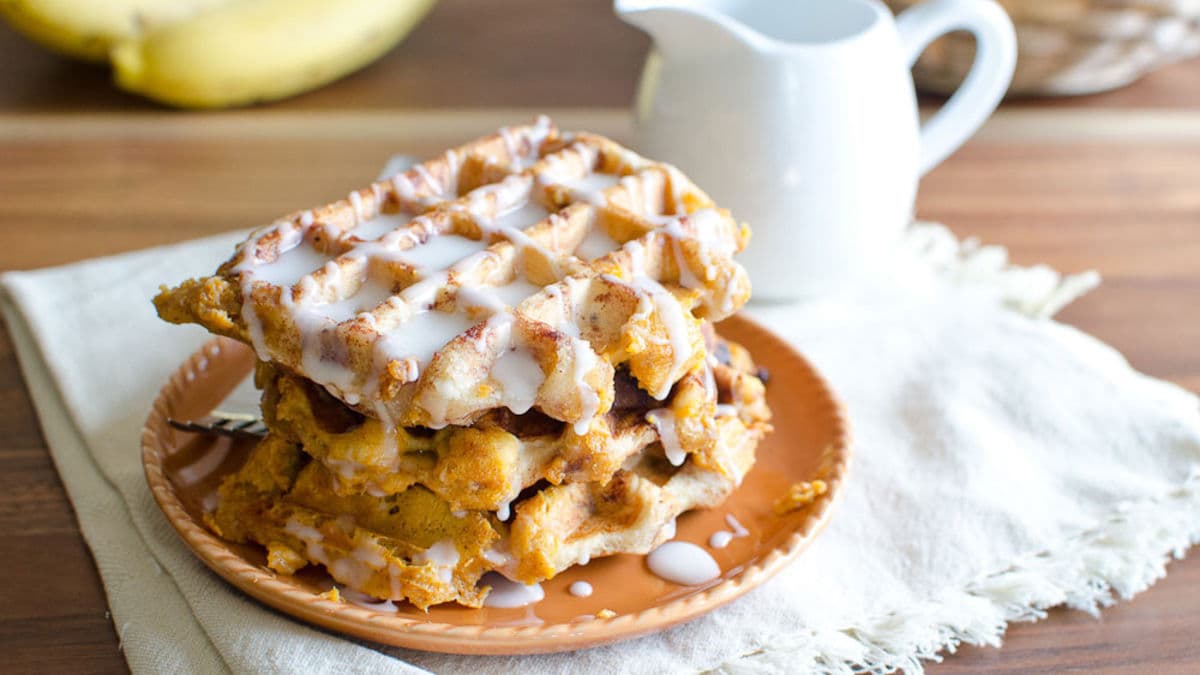 Pumpkin Pie-Stuffed Waffles